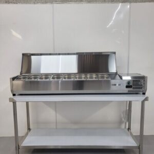 Brand New Refrigerated Pizza Saladette Topping unit 180cmW x 34cmD x 44cmH