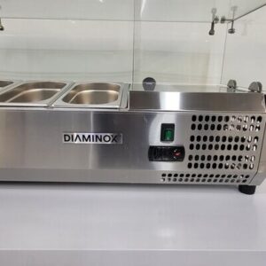 Brand New Glass Refrigerated Pizza Saladette Topping unit 151cmW x 34cmD x 46cmH