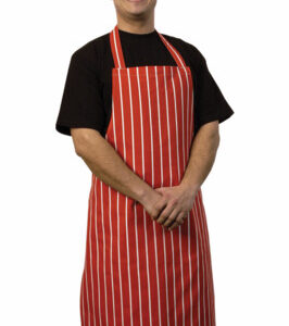 Butchers Apron Red White