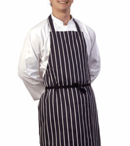 Butchers Stripe Blue Bib Apron