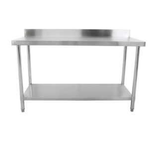 90cm Upstand and Under Shelf Brand New Stainless Steel Prep Table With  90cmW x 60cmD x 90cmH