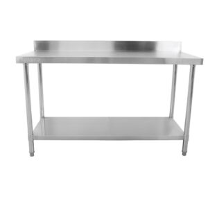 Brand New Stainless Steel 150cm Prep Table With Upstand and Under Shelf
