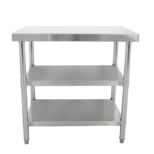 Brand New FP Diaminox Stainless Steel 90cm Prep Table With 2 Under Shelves