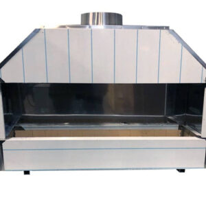 Charcoal BBQ Mangal Grill - Stainless Steel 150x45x120cm