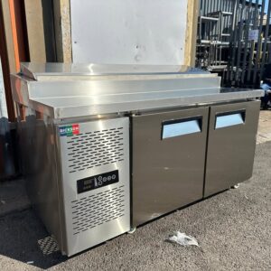 B-Grade Brand New 2 Door Pizza Prep Fridge 150cm