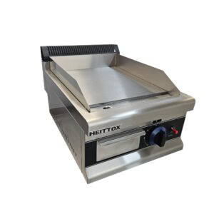 Brand New Heittox 40cm Smooth Steel Plate Griddle Natural Gas 3kw
