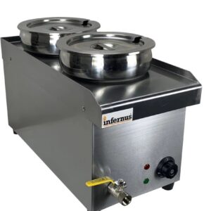 Infernus Electric Round Pot Bain Marie – 2 x 7L Pots