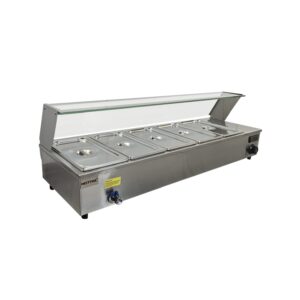 Brand New Heittox 5 Pan Service Bain Marie HD5T